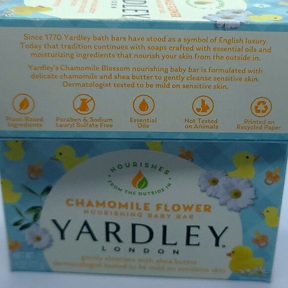 BABY Bath Bar 2-Pack YARDLEY LONDON Chamomile Blossom Nourishing Sensitive NWT - Picture 6 of 7